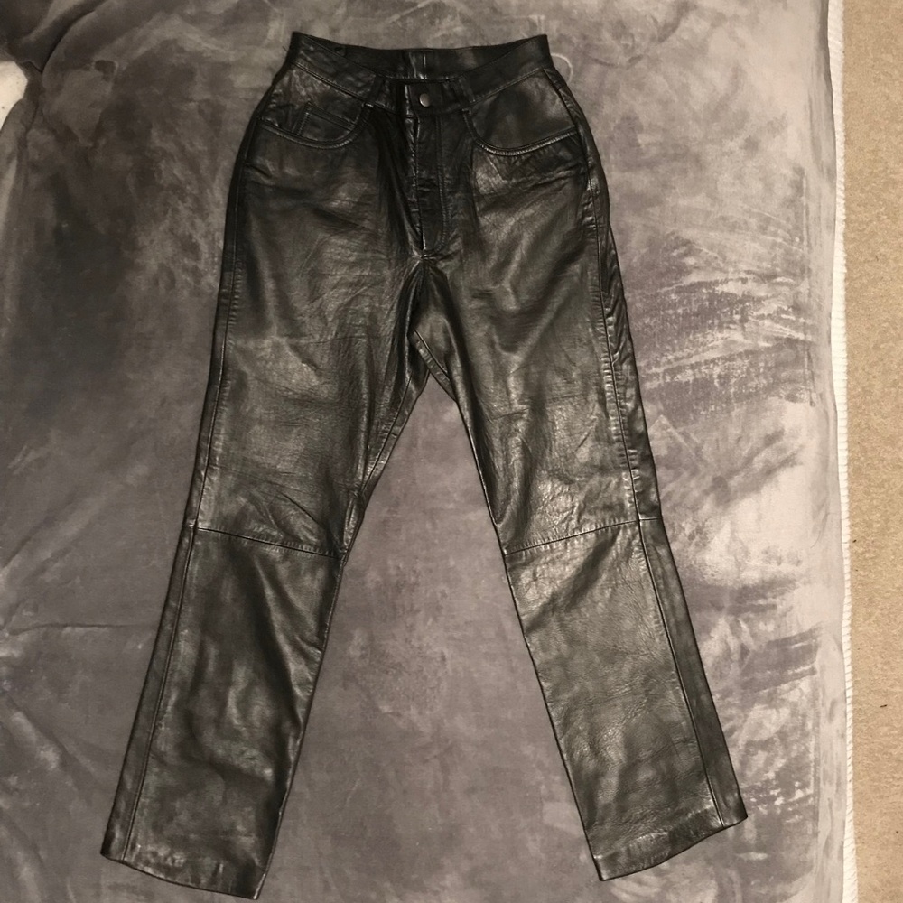 Cache 100% Leather High Waisted Pants